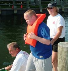 An athlete about to start practice